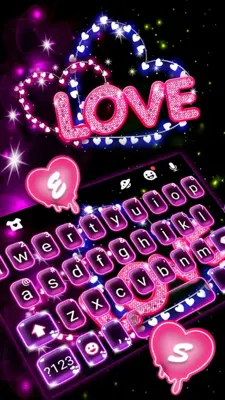 Neon Love Theme android App screenshot 1